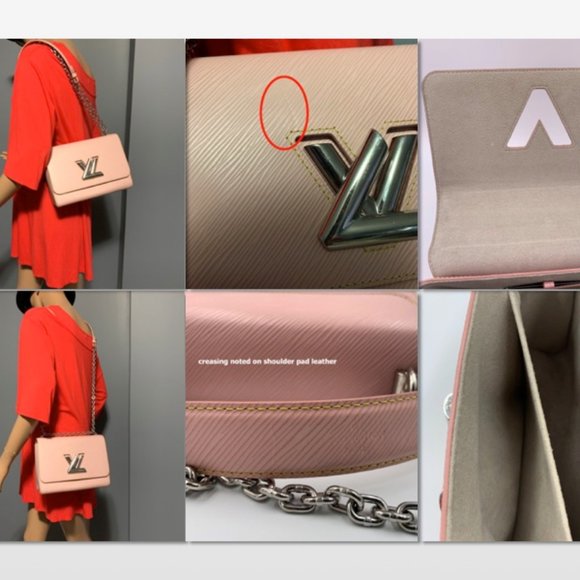 Authentic LOUIS VUITTON Epi Twist MM Pink Shoulder Bag Crossbody Bag - Picture 6 of 8